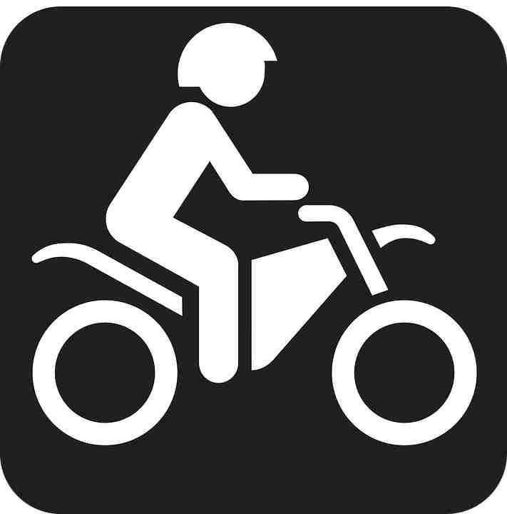 Helmeted Motorcycle Rider