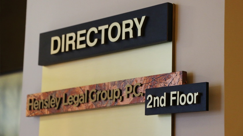 Hensley Legal Group Attorneys located on the 2nd floor