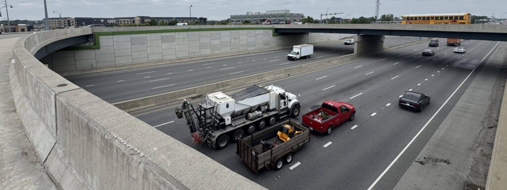 106th Street & I-69 Interchange in Fishers, Indiana, where collisions requiring the help of a Fishers truck accident lawyer often occur