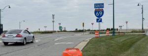 I-69 in Fishers, IN, where an injury requiring help from a Fishers car accident lawyer is very likely