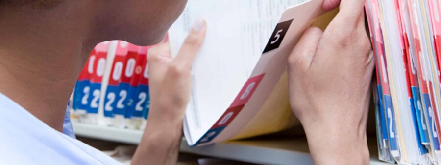 Hammond slip and fall lawyer sorts through medical records
