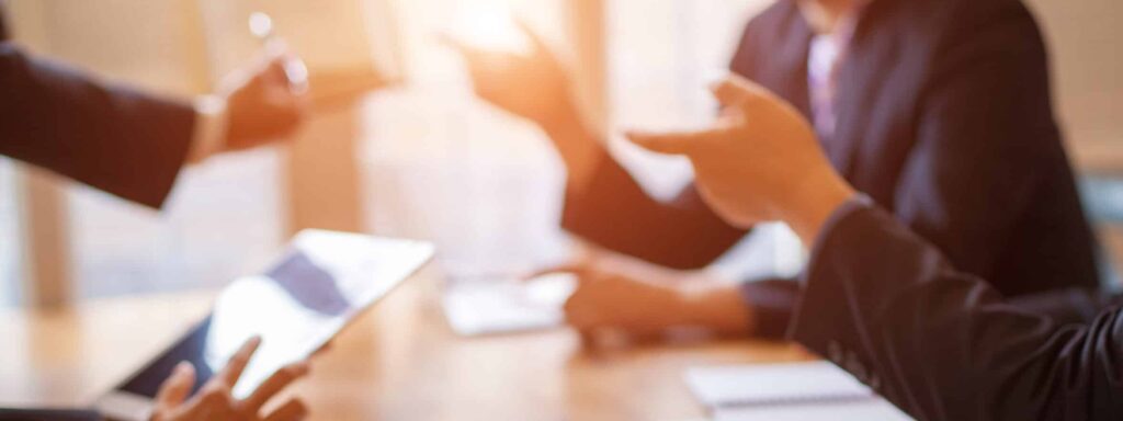 Evansville personal injury lawyer at the negotiating table