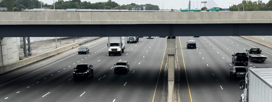 106th Street & I-69 Interchange in Fishers, Indiana, where an crash requiring the assistance of a Fishers motorcycle accident lawyer might happen