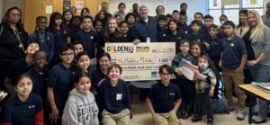 Golden Apple Award-winning teacher Matt McArdle with friends