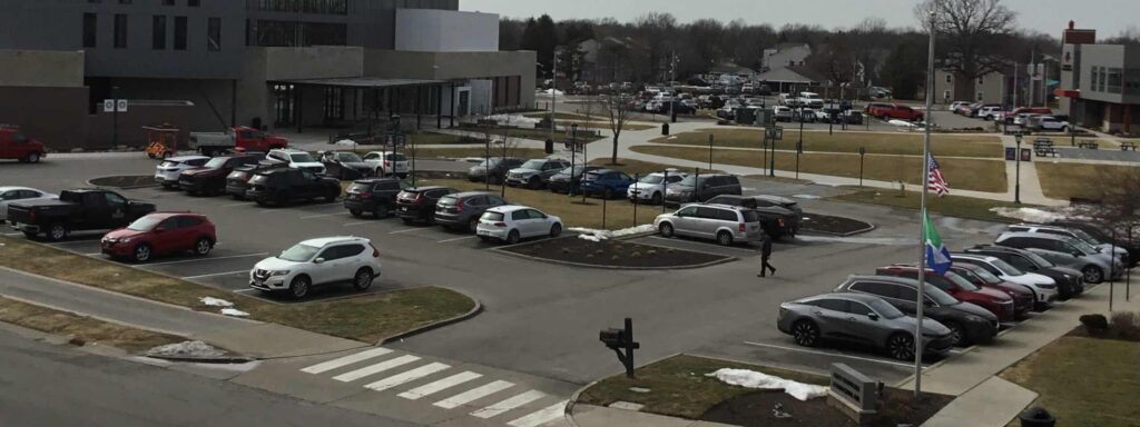3 Municipal Dr. South Surface Parking Lot in Fishers, IN, where a Fishers, IN parking lot slip and fall could occur