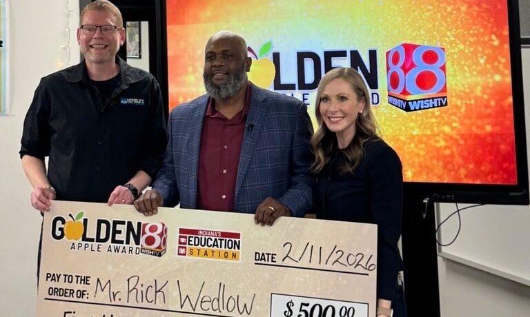 Rick Wedlow of Indianapolis’s Lawrence North High School. February 2026's Golden Apple Award winner
