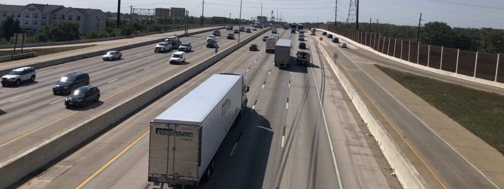 Borman Expressway (I-80_94) in Hammond, IN, where a Borman Expressway crash requiring the assistance of a Hammond car accident lawyer might occur