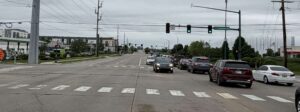 Intersection of 116th St. and Cumberland Rd. near I-69 in Fishers, IN, where a crash inflicting TBI may require help from a Fishers car accident lawyer