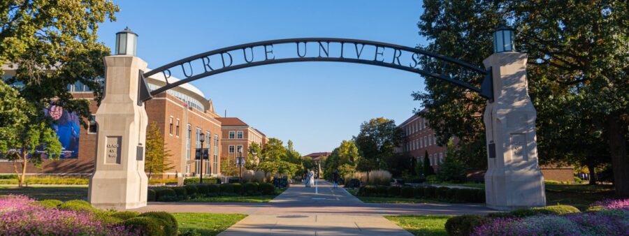 Purdue University in West Lafayette, IN, where an out-of-state student could get into a car accident