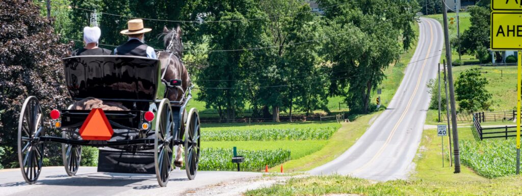 a horse-and-buggy like this can confuse other drivers and lead to an accident in one of the Amish communities near Fort Wayne that may require the services of a Fort Wayne car accident lawyer