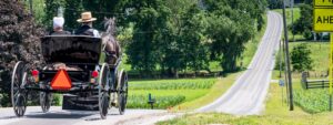 a horse-and-buggy like this can confuse other drivers and lead to an accident in one of the Amish communities near Fort Wayne that may require the services of a Fort Wayne car accident lawyer