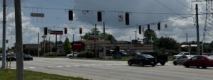 SR-135 and Main Street in Greenwood, IN, one of the likeliest locations for a car accident on SR-135 that might benefit from the assistance of a skilled Greenwood car accident lawyer