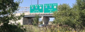 Borman Expressway near the Indiana-Illinois Border in Hammond, IN, wherr car accidents requiring help from skilled Hammond car accident lawyers often take place