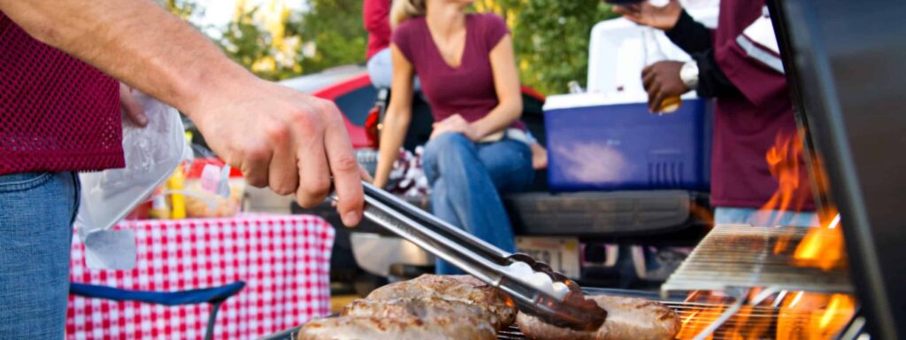 Indiana tailgate party where a serious tailgating accident could take place